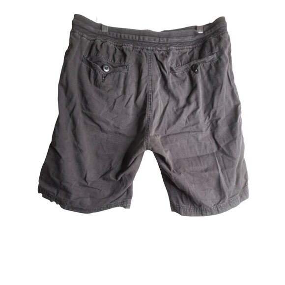 Brown lightweight 100% cotton Men's Shorts Sz L drawstring flat front waist - Picture 3 of 4